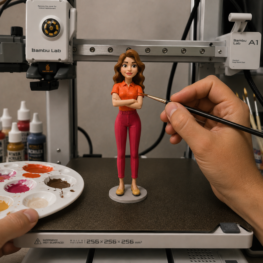 Miniatura 3D Personalizada 12cm - Pintura Artesanal